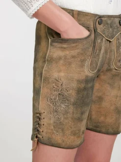 Spieth & Wenksy Hosen*Damen Lederhose - Portal braun meliert