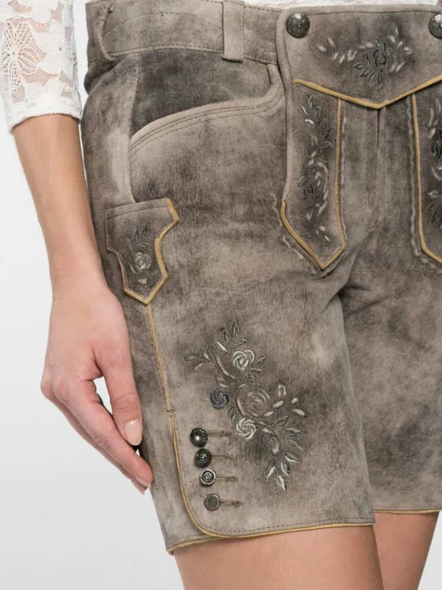 Spieth & Wenksy Hosen*Damen Lederhosen - Lederhose "Fiamma" braun uni