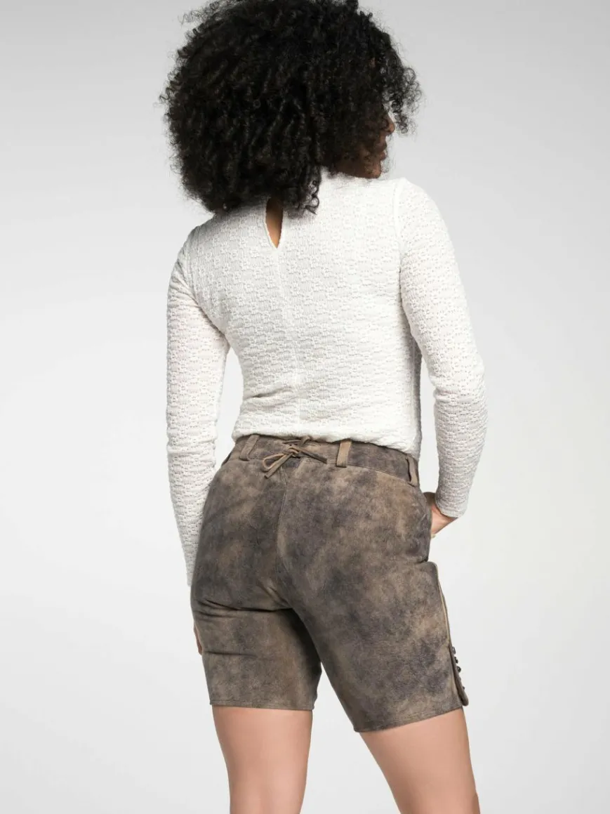 Spieth & Wenksy Hosen*Damen Lederhosen - Lederhose "Filipa" braun uni