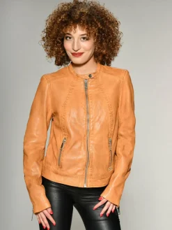 Maze Jacken & Westen*Damen Lederjacke cognac uni