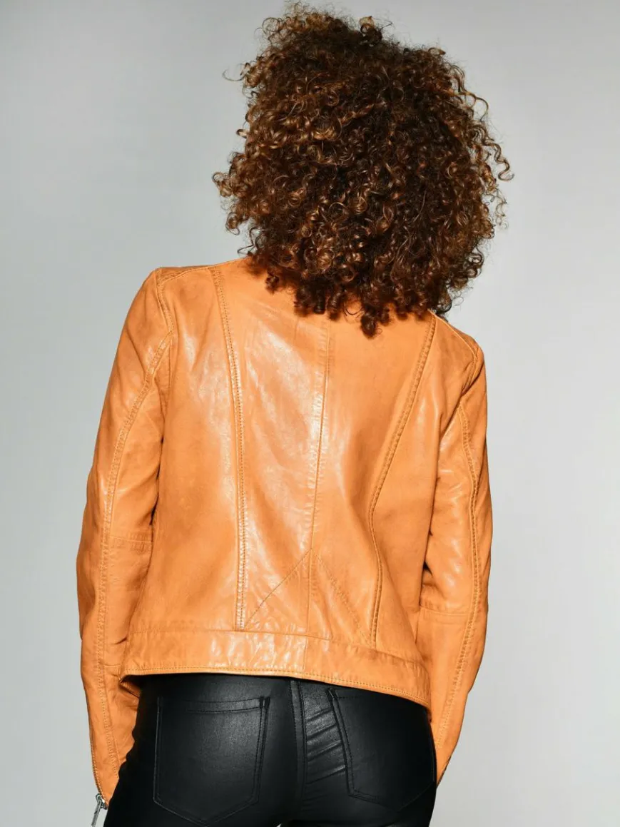 Maze Jacken & Westen*Damen Lederjacke cognac uni
