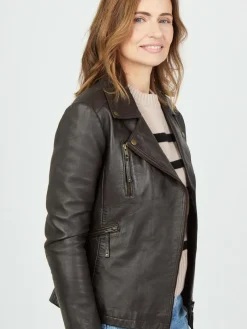 JCC Jacken & Westen*Damen Lederjacke braun uni