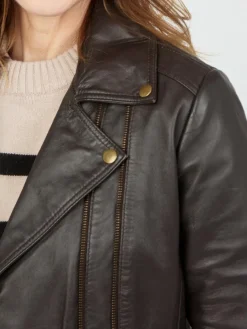 JCC Jacken & Westen*Damen Lederjacke braun uni