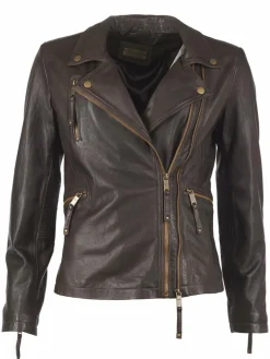 JCC Jacken & Westen*Damen Lederjacke braun uni