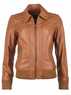 JCC Jacken & Westen*Damen Lederjacke cognac uni