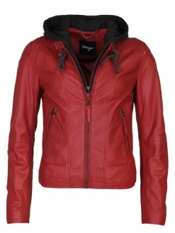 Maze Blazer*Damen Lederjacke rot uni