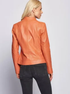Maze Jacken & Westen*Damen Lederjacke orange uni