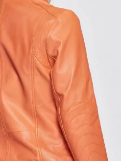 Maze Jacken & Westen*Damen Lederjacke orange uni