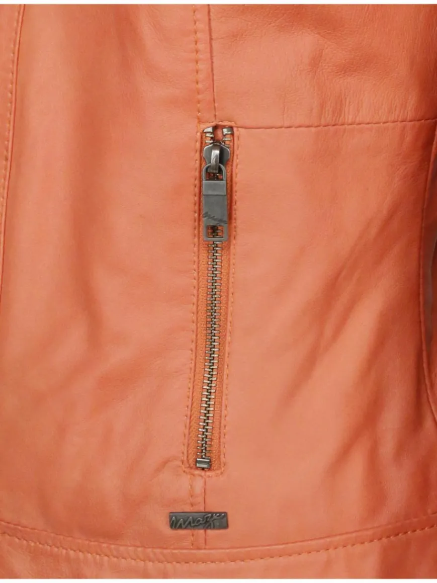 Maze Jacken & Westen*Damen Lederjacke orange uni