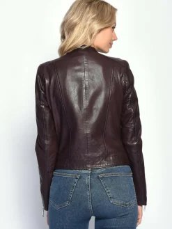 Maze Jacken & Westen*Damen Lederjacke rosenholz uni