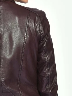 Maze Jacken & Westen*Damen Lederjacke rosenholz uni