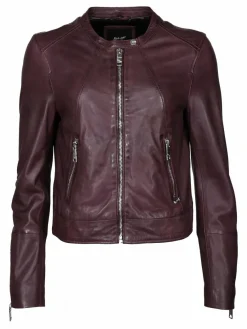 Maze Jacken & Westen*Damen Lederjacke rosenholz uni