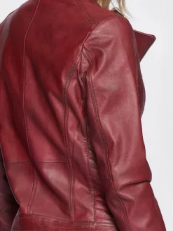 Maze Jacken & Westen*Damen Lederjacke bordeaux uni