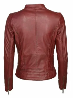 Maze Jacken & Westen*Damen Lederjacke bordeaux uni