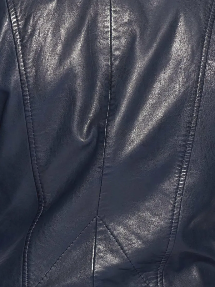 Maze Jacken & Westen*Damen Lederjacke blau uni