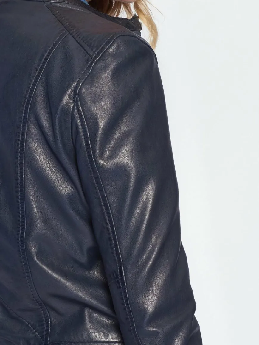 Maze Jacken & Westen*Damen Lederjacke blau uni