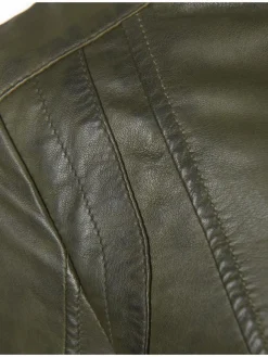 Maze Jacken & Westen*Damen Lederjacke grün uni