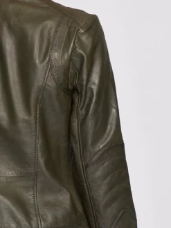 Maze Jacken & Westen*Damen Lederjacke grün uni