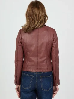 JCC Jacken & Westen*Damen Lederjacke rot uni