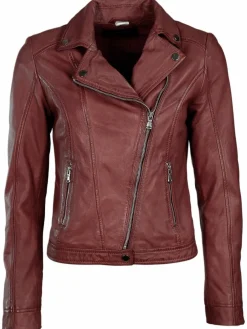 JCC Jacken & Westen*Damen Lederjacke rot uni