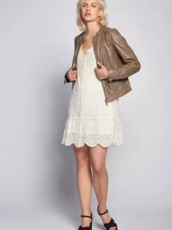 Maze Jacken & Westen*Damen Lederjacke taupe uni