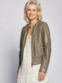 Maze Jacken & Westen*Damen Lederjacke taupe uni