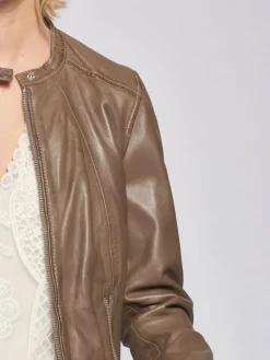 Maze Jacken & Westen*Damen Lederjacke taupe uni