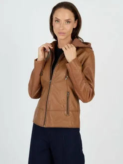 JCC Jacken & Westen*Damen Lederjacke cognac uni