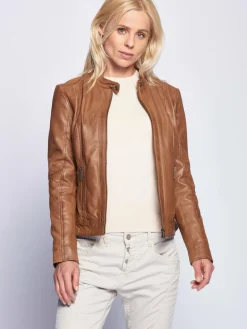 Maze Jacken & Westen*Damen Lederjacke cognac uni