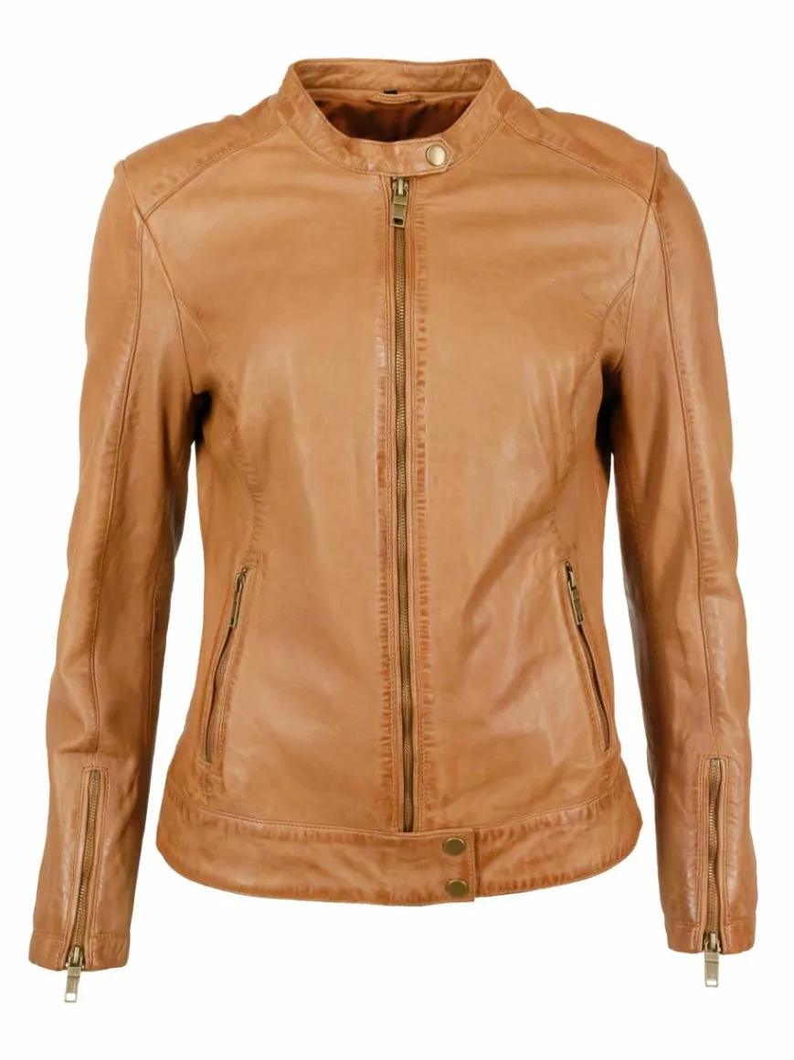 JCC Jacken & Westen*Damen Lederjacke cognac uni