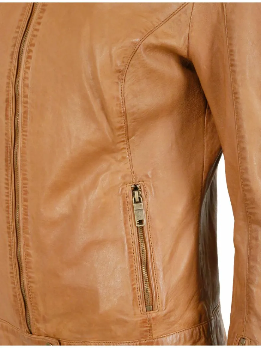 JCC Jacken & Westen*Damen Lederjacke cognac uni