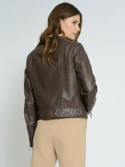 Maze Jacken & Westen*Damen Lederjacke braun uni