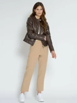 Maze Jacken & Westen*Damen Lederjacke braun uni