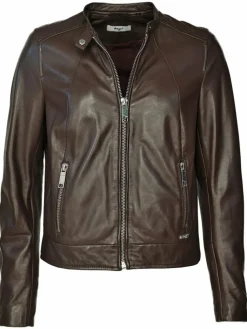 Maze Jacken & Westen*Damen Lederjacke braun uni