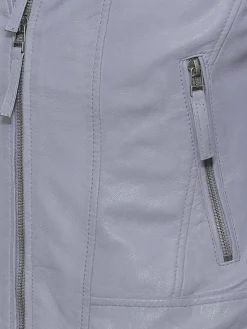 Maze Blazer*Damen Lederjacke blau uni