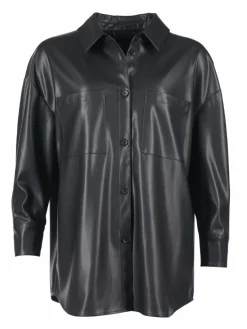 Mustang Jacken & Westen*Damen Lederjacke schwarz uni