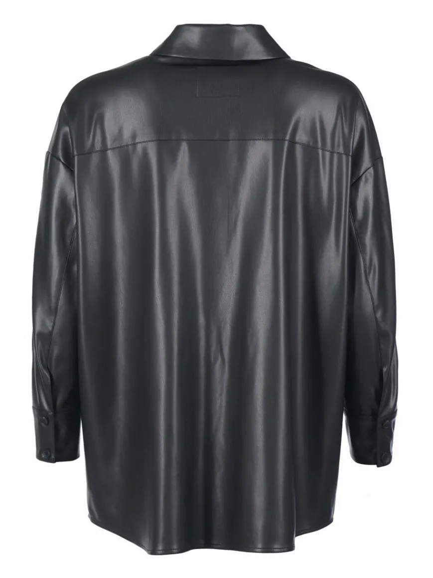 Mustang Jacken & Westen*Damen Lederjacke schwarz uni