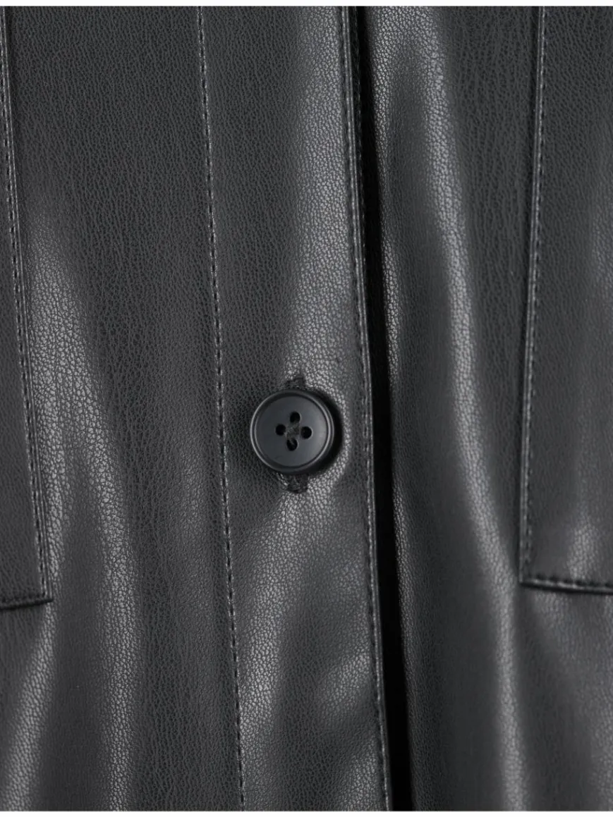 Mustang Jacken & Westen*Damen Lederjacke schwarz uni