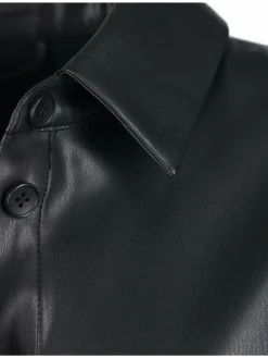 Mustang Jacken & Westen*Damen Lederjacke schwarz uni