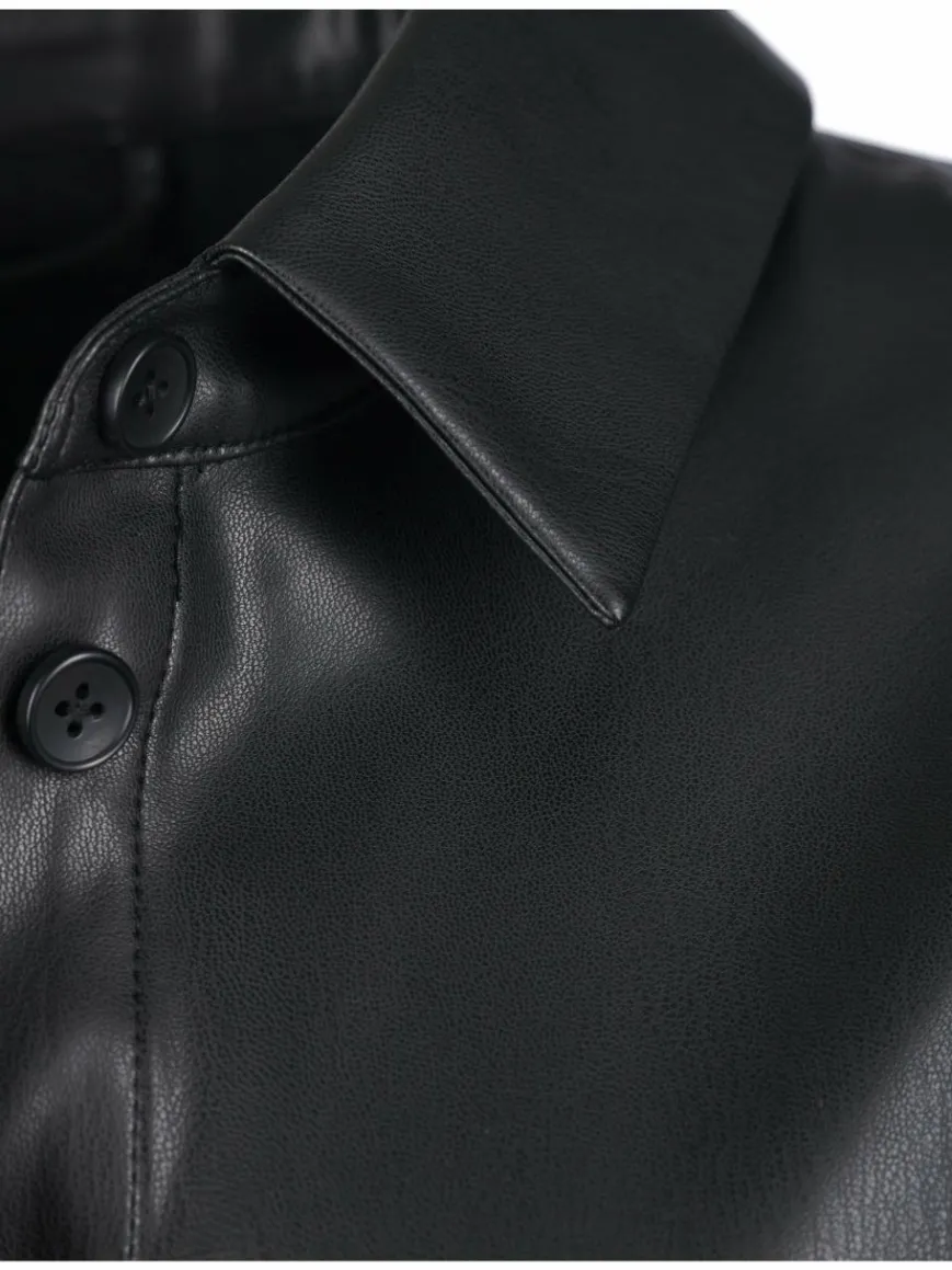 Mustang Jacken & Westen*Damen Lederjacke schwarz uni