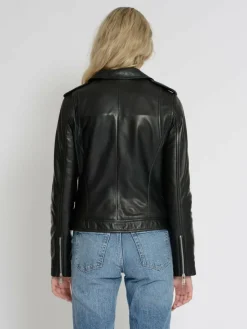 Mustang Blazer*Damen Lederjacke schwarz uni