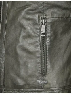 Maze Jacken & Westen*Damen Lederjacke grün uni