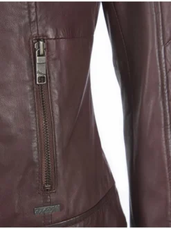Maze Jacken & Westen*Damen Lederjacke rosenholz uni