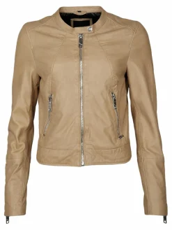 Maze Jacken & Westen*Damen Lederjacke beige uni