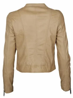 Maze Jacken & Westen*Damen Lederjacke beige uni
