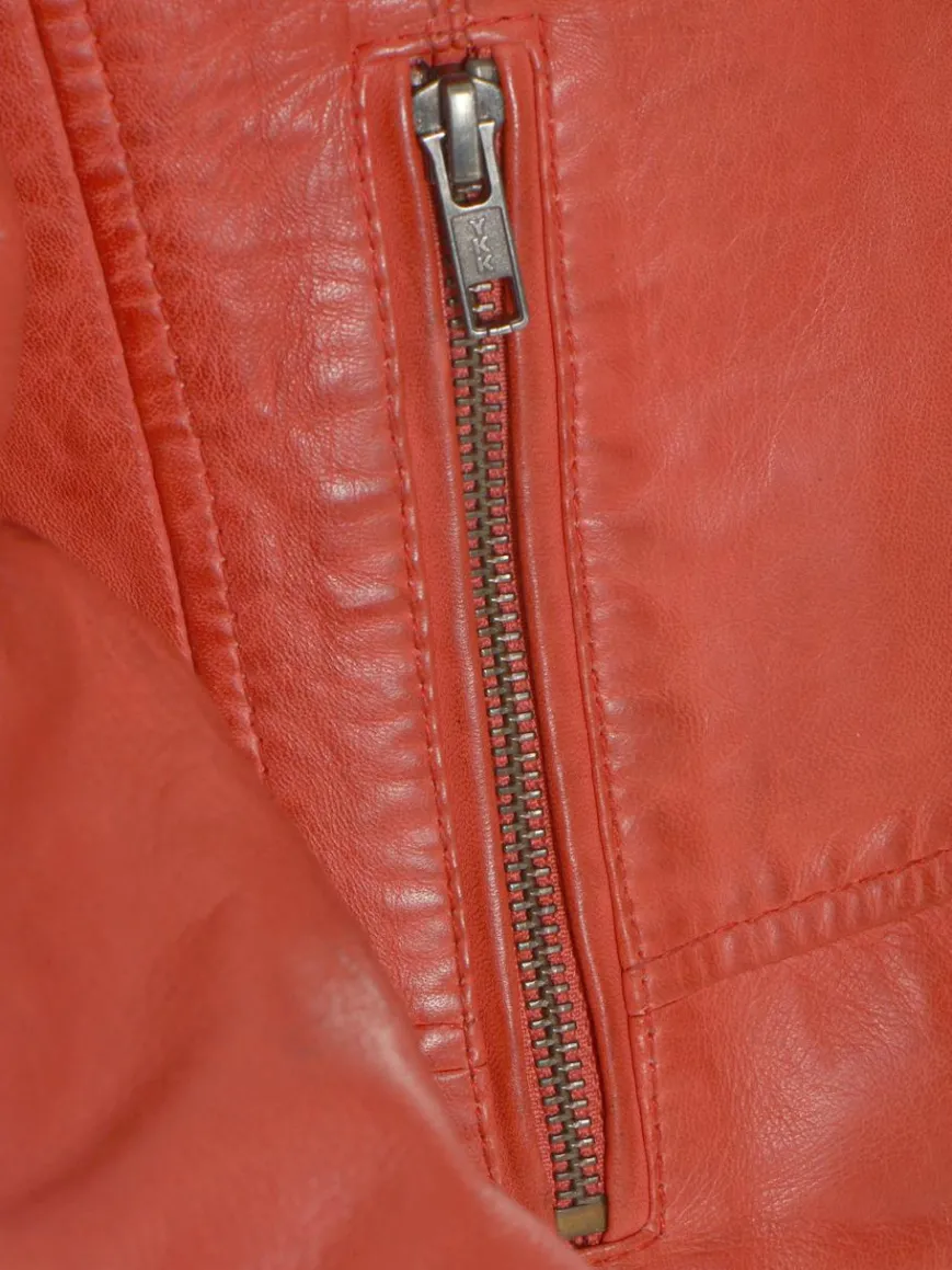 JCC Jacken & Westen*Damen Lederjacke rot uni