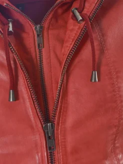 JCC Jacken & Westen*Damen Lederjacke rot uni