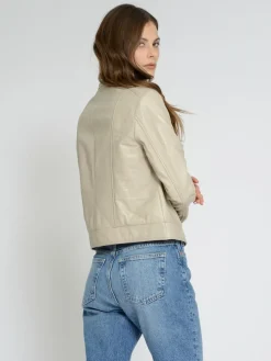 Maze Jacken & Westen*Damen Lederjacke beige uni