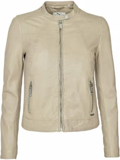 Maze Jacken & Westen*Damen Lederjacke beige uni