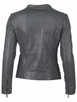 Maze Jacken & Westen*Damen Lederjacke grau uni